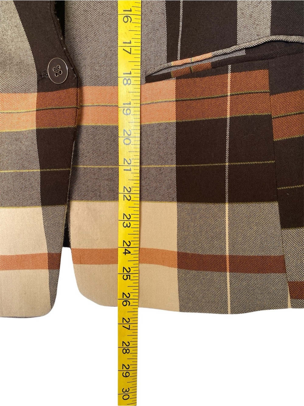 7th Avenue Design Studio New York & Co Plaid Lined Blazer Single-Breasted 12 - Picture 5 of 8